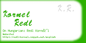 kornel redl business card